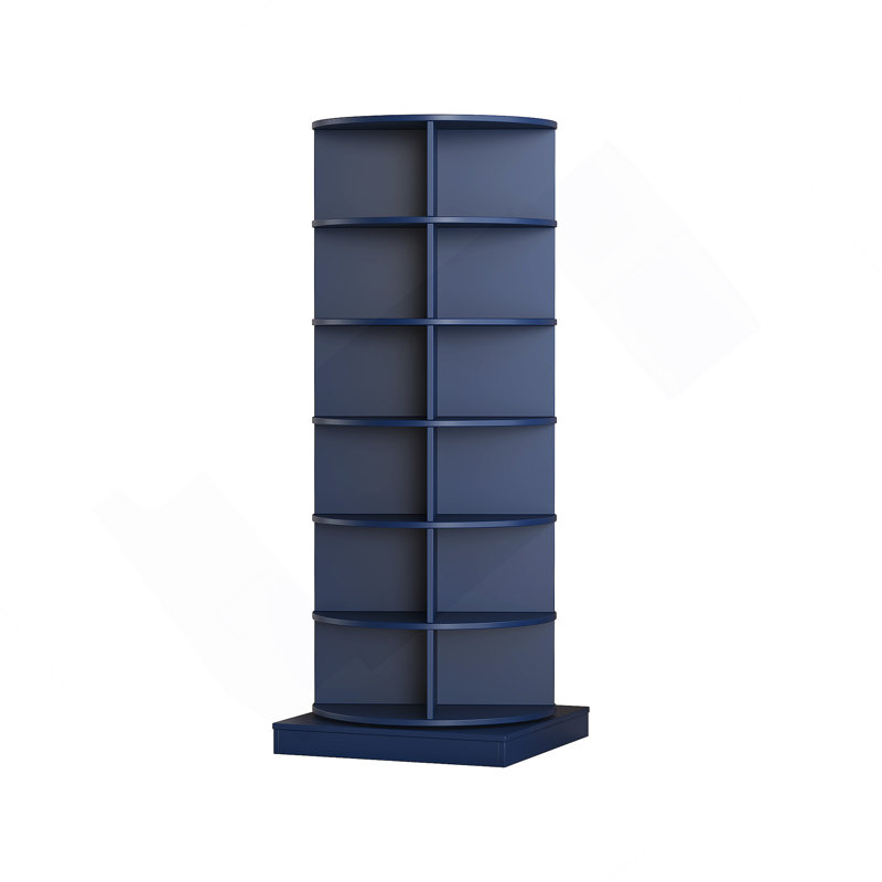 Blue 360 Rotating Shoe Cabinet 6 Layers, Blue, 56.24" H x 23.72" W x 23.72" D