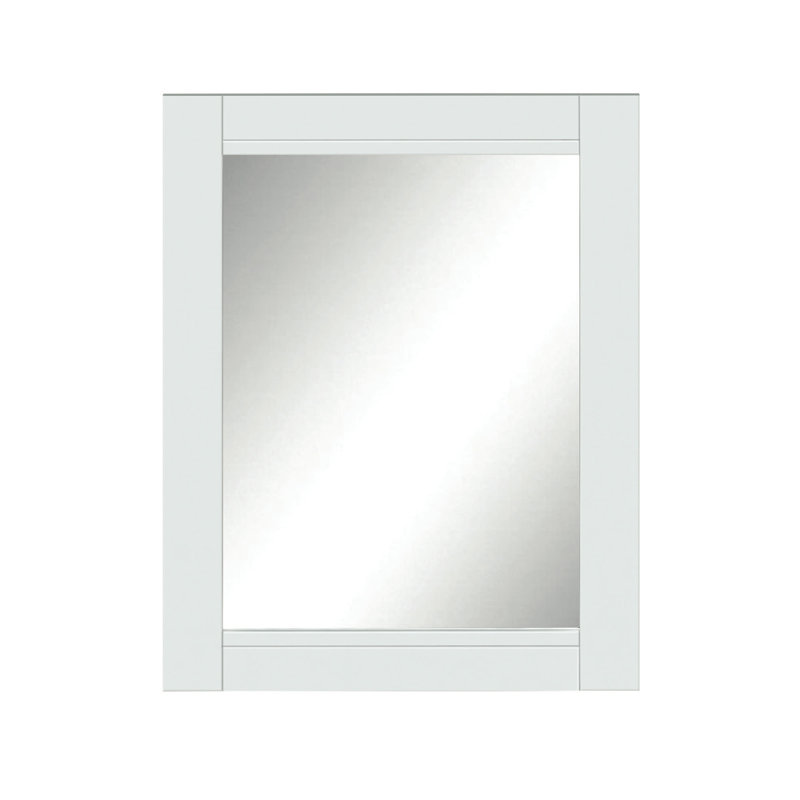 Miroir ambre en panneau de fibres à densité moyenne, Blanc mat