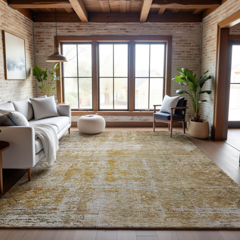 Premium Machine Washable Jacoby AMF1169 Geometric Rug, Rectangle 8' x 10'