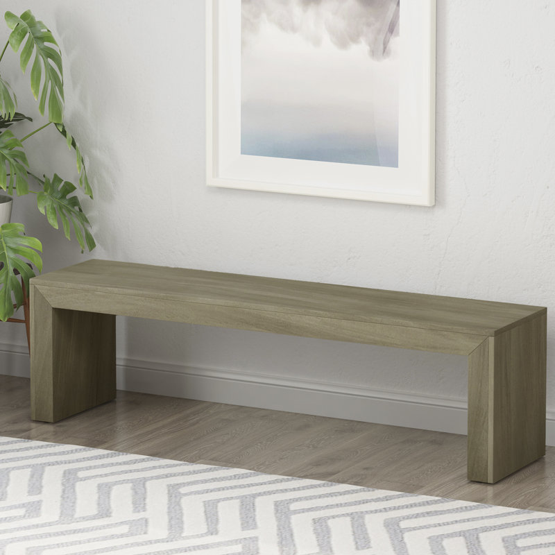 Banc en bois gris + taupe, style, largeur 15, hauteur 18, multi-usage, longue durée, assemblage inclus Facile à assembler