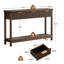 Console moderne 51 pouces avec 3 tiroirs en bois, une entrée mince et une table de canapé derrière le salon, le couloir et le vestibule, décor de maison de campagne-725395962