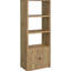3 tablettes, bois d'ingénierie, tour média, couleur manguier, présentoir ouvert, photos, œuvres d'art, armoire dissimulée, figurants, finitions impeccables, tablettes arrière, art, deux cordons de porte, jeux
