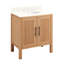 30" Ayanna Single Bathroom Vanity Set with Oval Undermount Sink-77153635-77153636