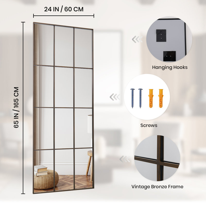 Thorlof Aluminium Rectangle Mirror, 65" x 24", Bronze