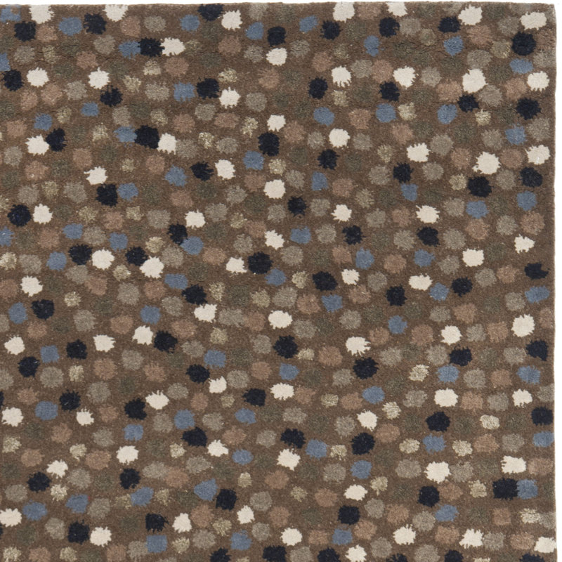 Tapis brun en laine / viscose touffeté à la main Kurland Soho, Rectangle 2 pi x 3 pi