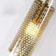 Ribbed Glass Pendant Light - Metal Mesh and Glass Tube Lantern Design