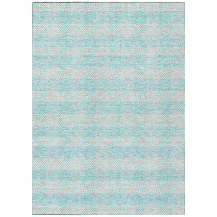 Colzie Flatweave Checkered Indoor / Outdoor Rug