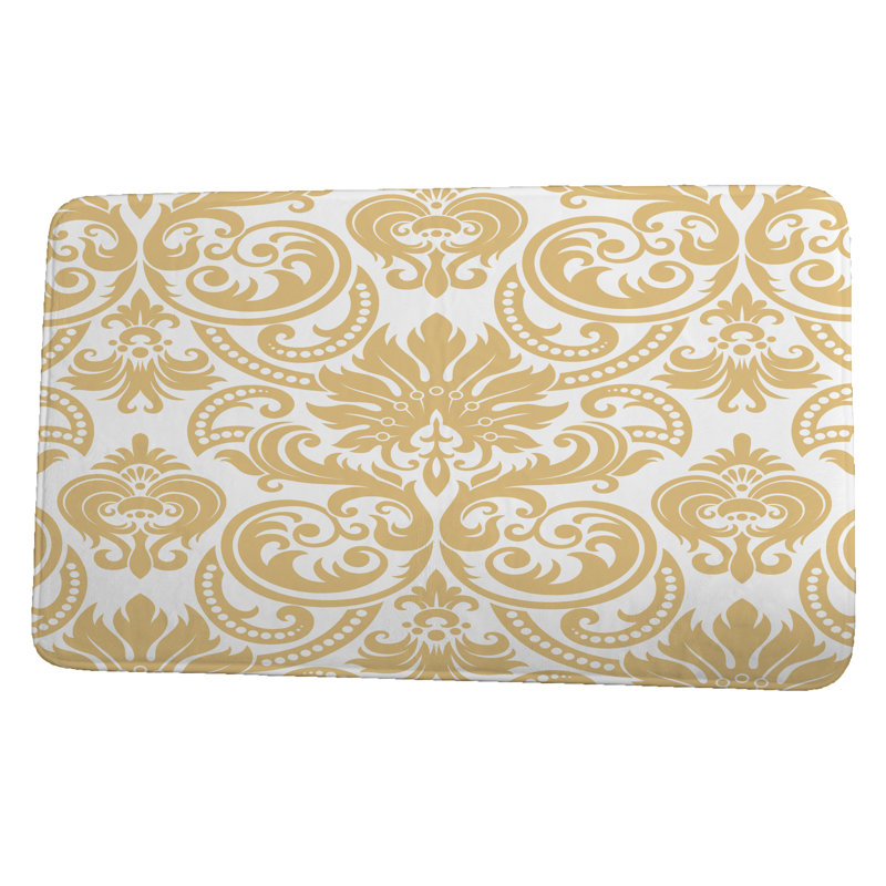 Tapis pour salle de bain Lowenstein, l 24 po x L 36 po, Jaune