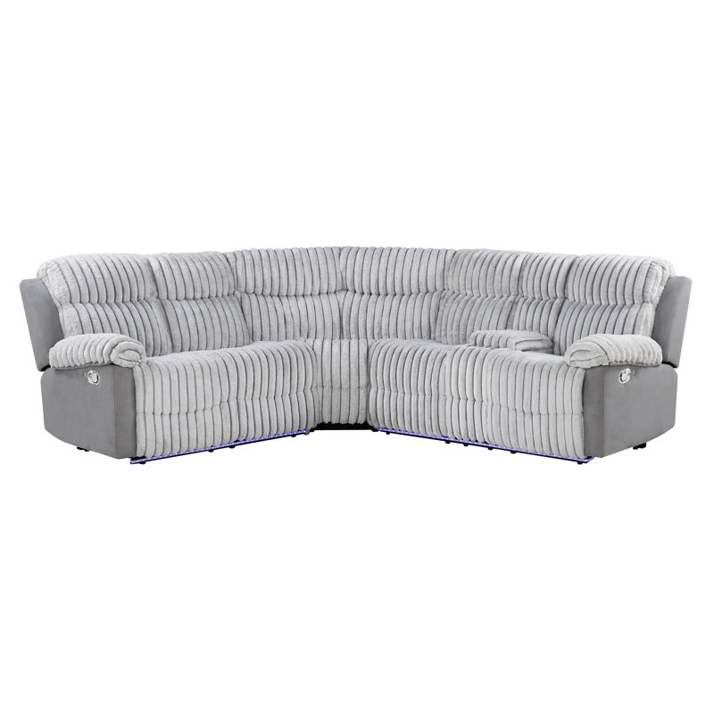 Bruni Grey Sectional With LED