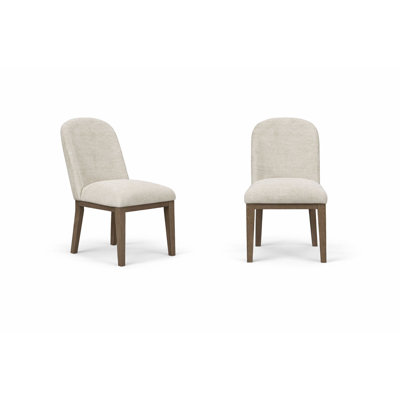 Marielle Shelter Upholstered Dining Chair, Cocoa/Ivory