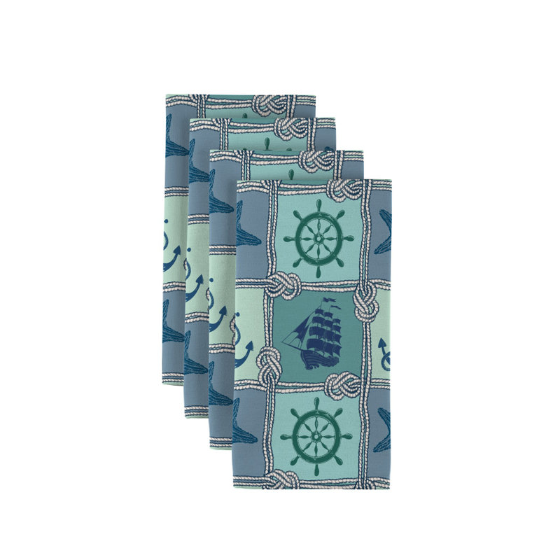 Polyester Nautical Square Napkin