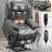 Dual Motor Infinite Position Up To 350 LBS Electric Medium Size Leatheraire Grey Power Lift Recliner Chair With 8-Point Vibration Massage And Lumbar Heating