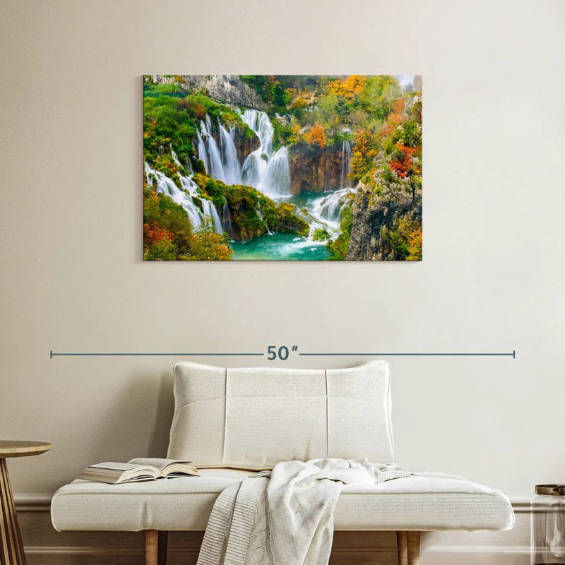 Automne cascades de Plitvice, H 24 po x l 36 po