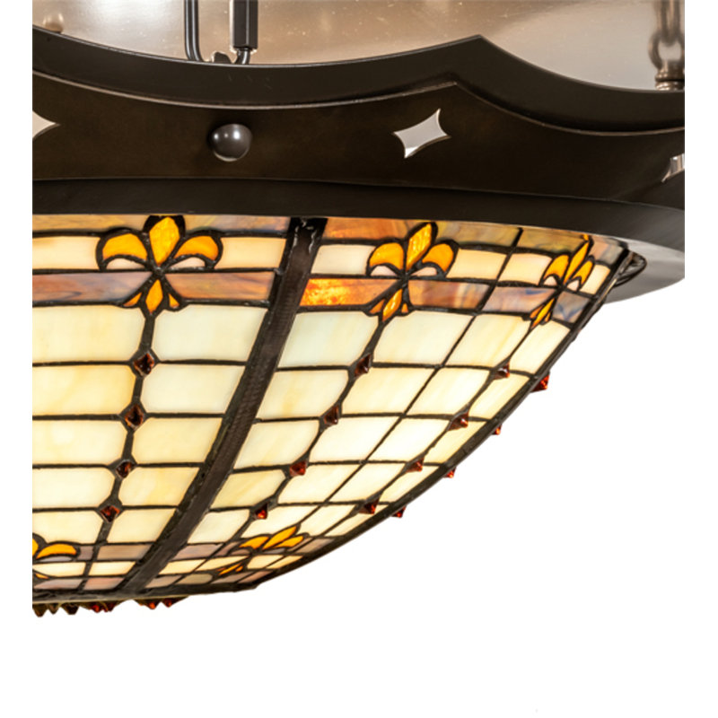 Fleur-de-Lite 4 - Light Semi Flush Mount