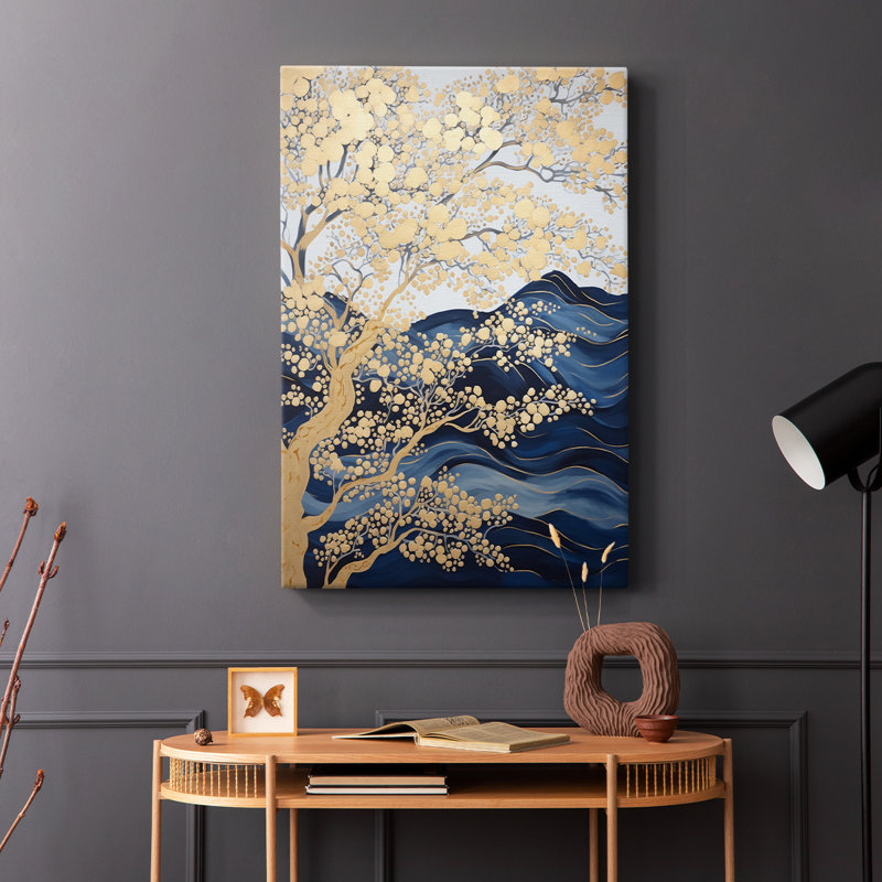 Paysages série CLXIX - Toile tendue avec châssis de qualité supérieure - Prêt à être accroché, H 36 po x l 24 po
