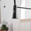 Robinet d'évier de cuisine moderne noir avec robinet escamotable, fuite en céramique, extérieur facile à nettoyer, température et débit d'eau réglables, robinet rétractable à installation rapide, conception à poignée simple,