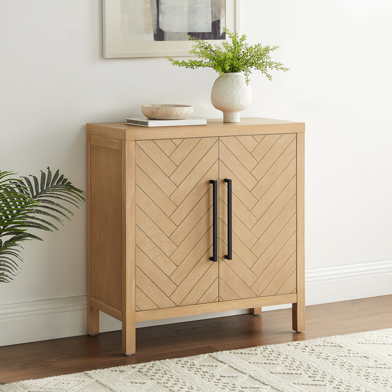 Armoire d'appoint Godehart - brun foncé, Natural