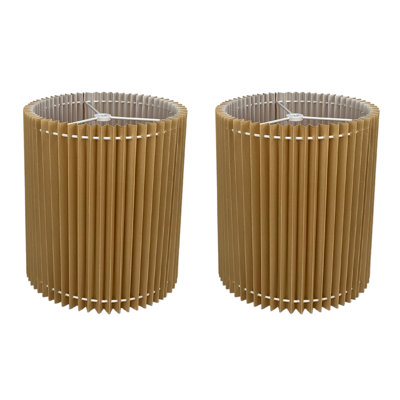 Royal Designs, Inc. 20841BC43C204D5BA1EE681129CEB019 Abat-jour tambour plissé à assembler facilement et pliable Norah, 13 x 13 x 12