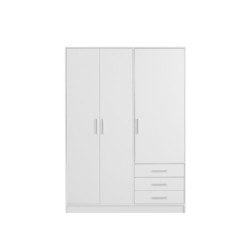 Ingram 3 Door Wardrobe, Matt White