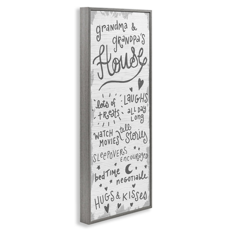 «Grandparents House Family Home Neutral Word Design», art textuel, H 30 po x l 13 po, Estampe numérique Farmhouse