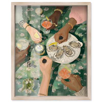 Oyster Social Shadowbox Print Fashion Art Prints by Art Remedy