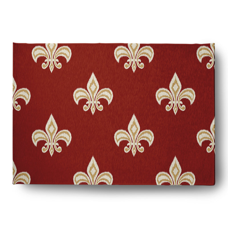 Chenille Damask Indoor Rug, Rectangle 5' x 7'