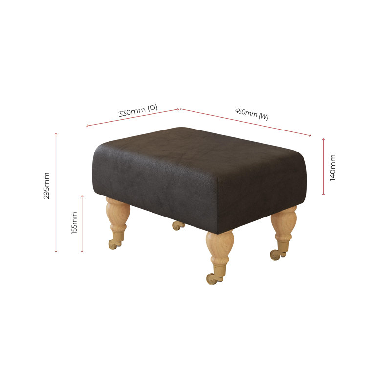 Collado Wood Caster Leg, Natural, Black, Style Leather