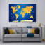 " Yellow Longitude World Map Canvas Print "-1115364459