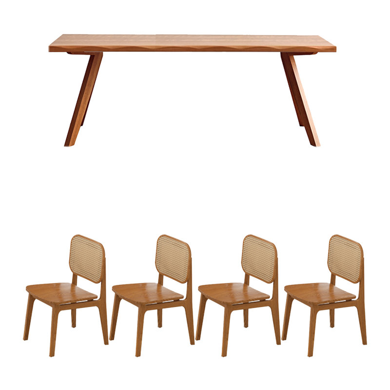 Ensemble de salle à manger rectangulaire, H 29,53 po x L 78,74 po x l 35,43 po