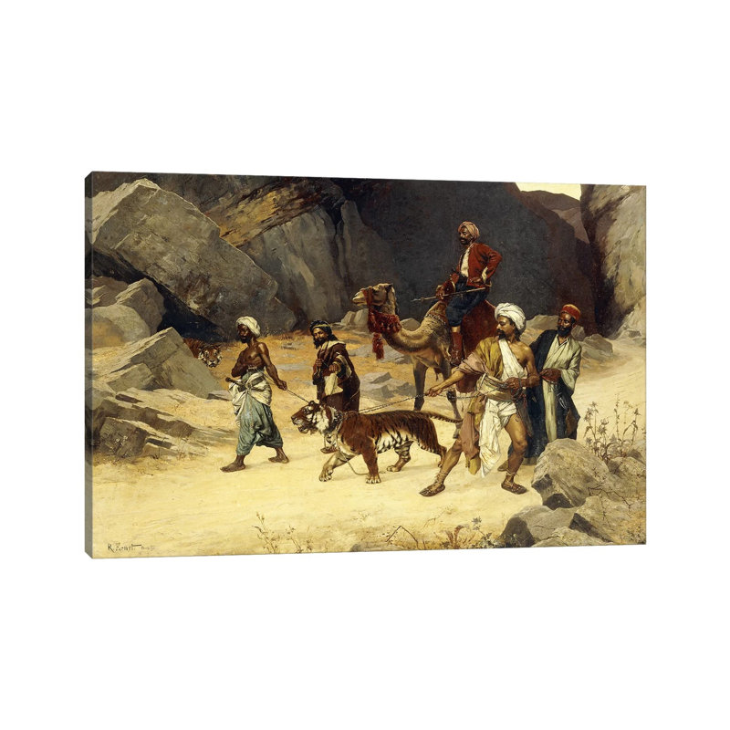 The Tiger Hunt, 1896 1 Piece Wrapped Canvas Painting