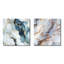 Kasterlee - Ensemble de 2 reproductions d'art carrées en marbre abstrait-102678227