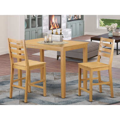 Falmouth Counter Height Rubberwood Solid Wood Dining Set