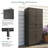 76.4" Tall Wicker Outdoor Storage Cabinet with Large Drawer and Adjustable Shelves-126148768