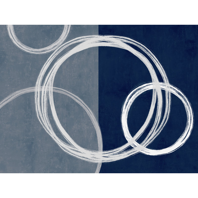 «Beunka Unity Blue II» par Natalie Harris - reproduction d'art sur toile tendue, H 12 po x l 16 po
