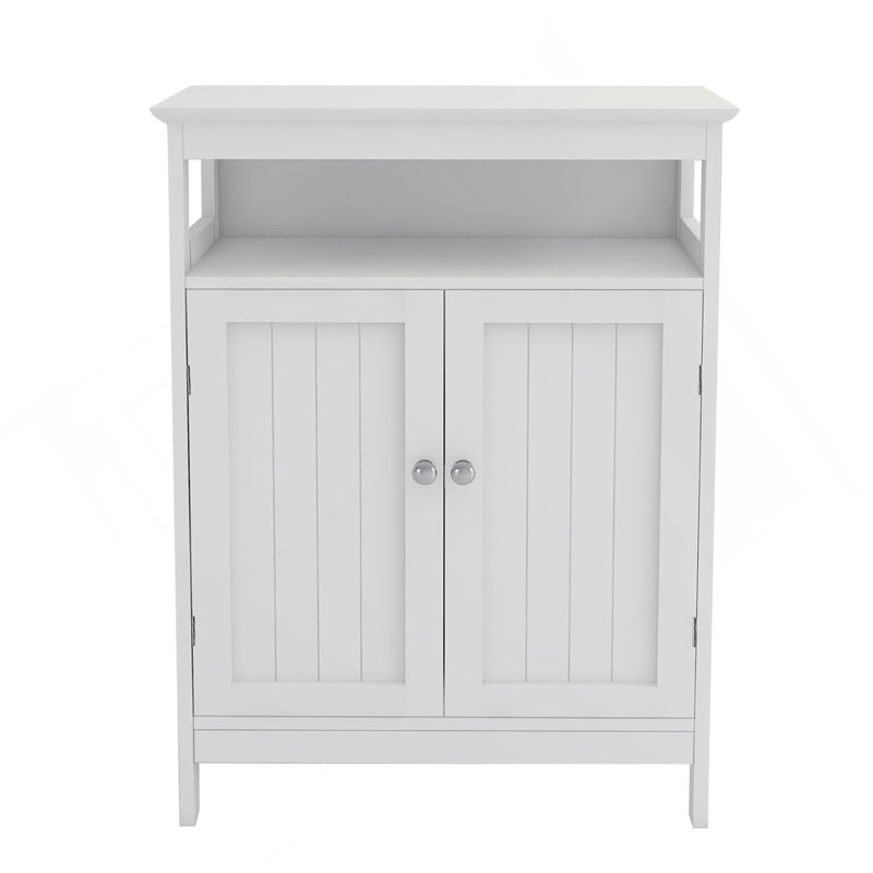 Armoire de rangement pour salle de bain avec portes à double volets - blanc