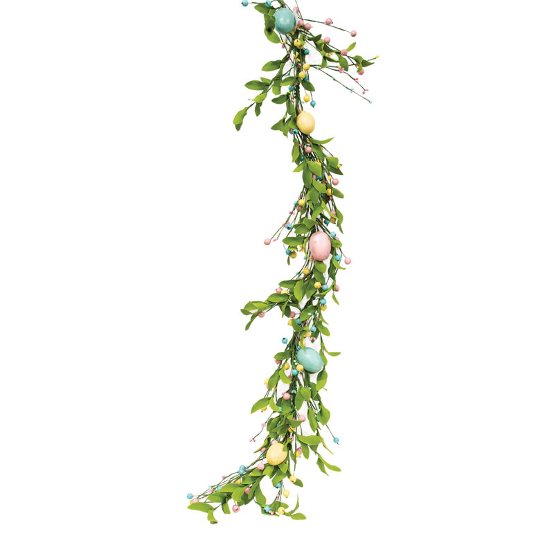 Guirlande 4 'avec œufs et feuilles d'herbes