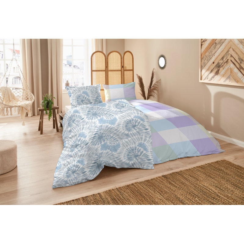 Cotton Abstract Duvet Cover Set with Pillow Shams Included