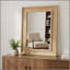 Miroir mural 24 po x 36 po en bois naturel et rotin Idée de cadeau-758843124-758843126
