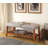Charla Light Gray Fabric & Oak Finish Bench-208918296