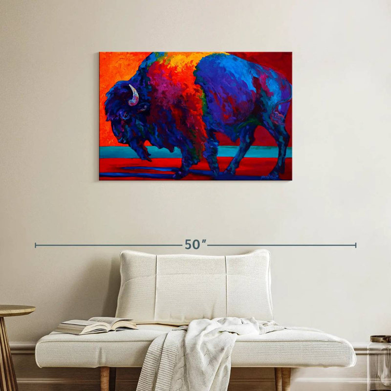 Abstract Bison, 24" H x 36" W