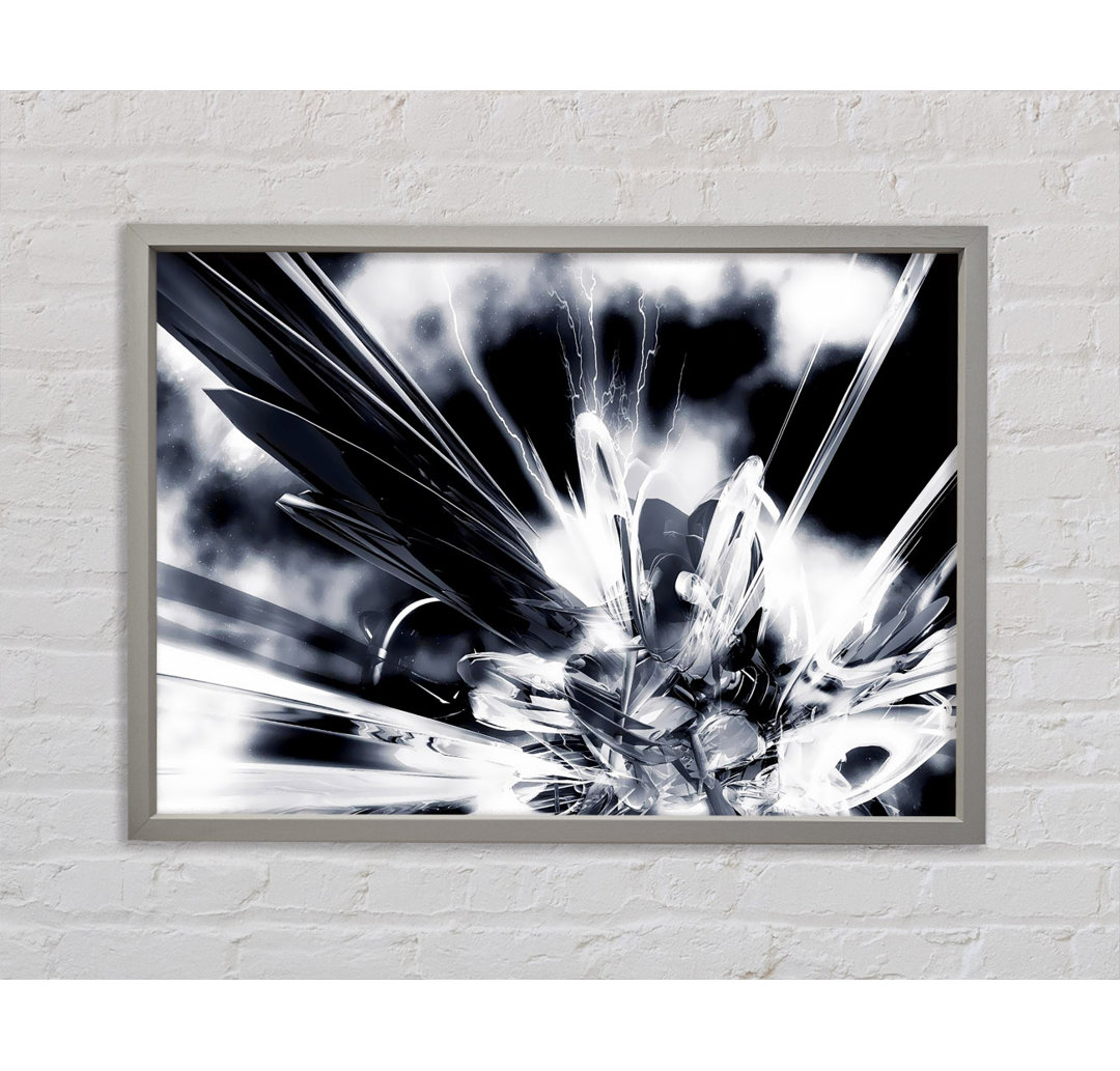 Black N White Explosive Gerahmter Druck Wandkunst