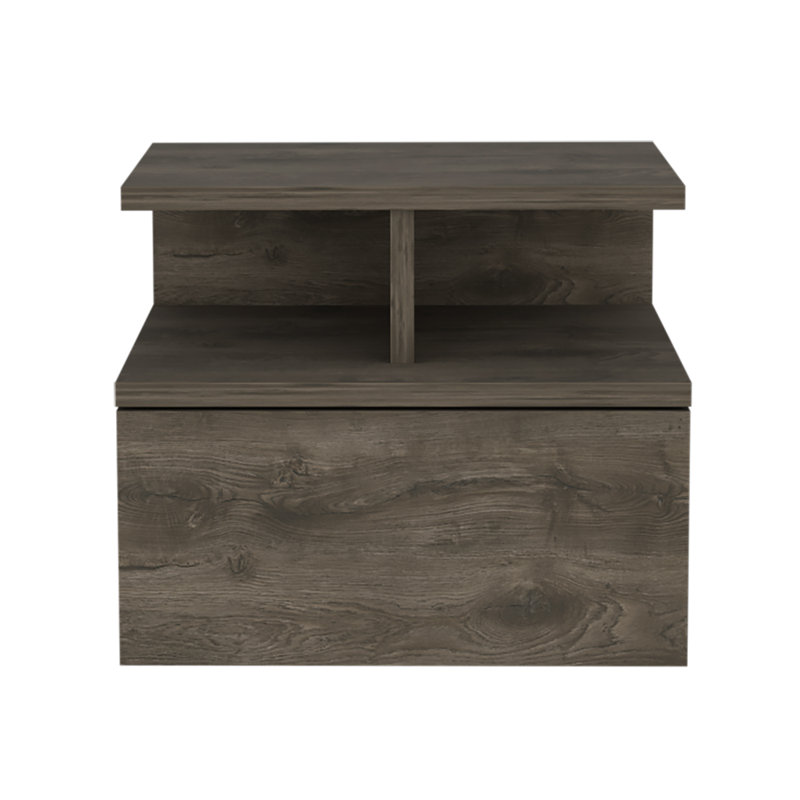 Reister Floating Nightstand Flopini, One Drawer, Dark Walnut