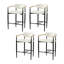Tabourets de bar modernes COLAMY MATRIX, hauteur assise de 75 cm (29,5 po), pour comptoirs de 102 à 112 cm (40 à 44 po), blancs, ensemble de 4-133042471-133042473-133042476