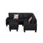 Canapé modulaire 6 pièces, noir
