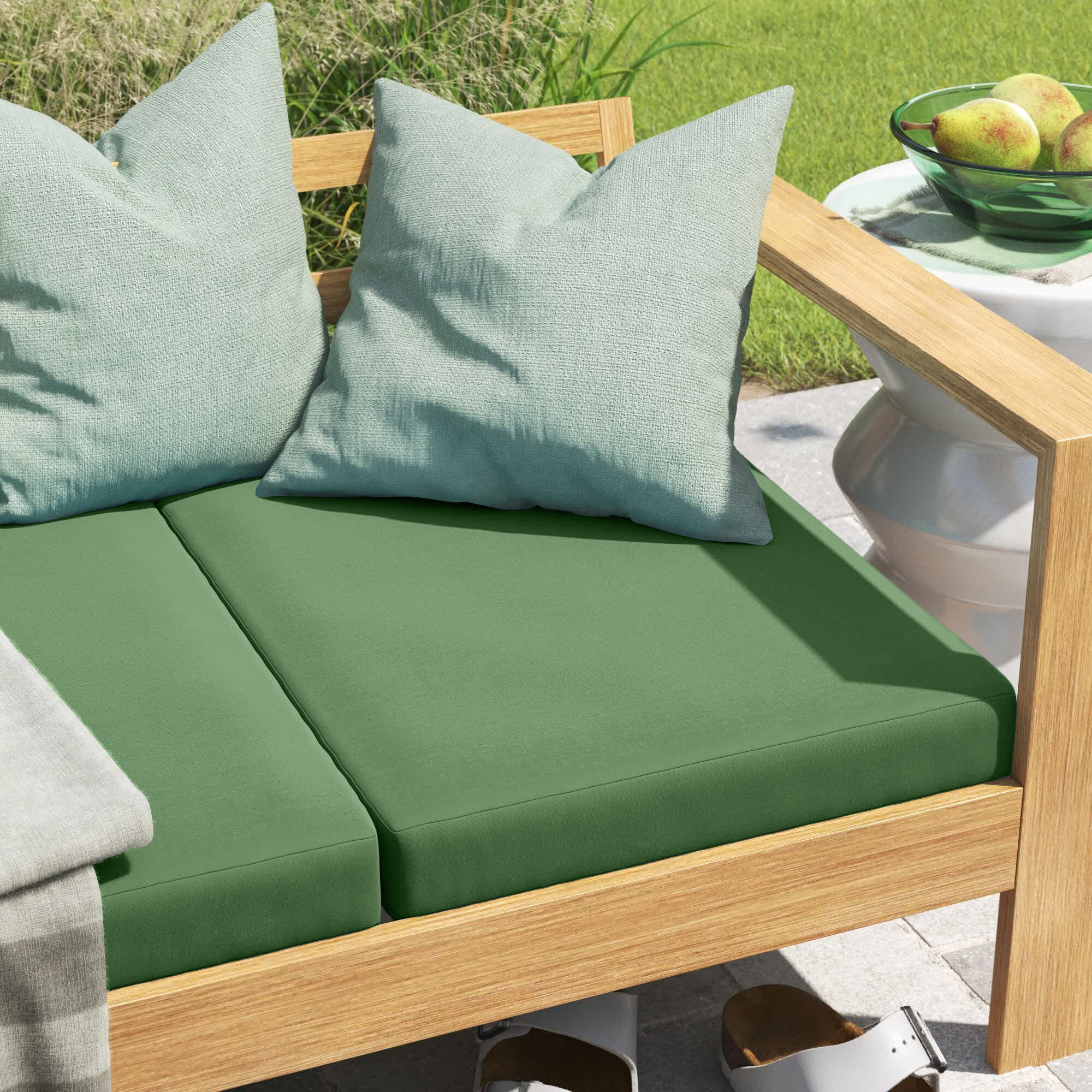 Keep Outdoor Cushions from Blowing Away with DIY Velcro Cushion Ties