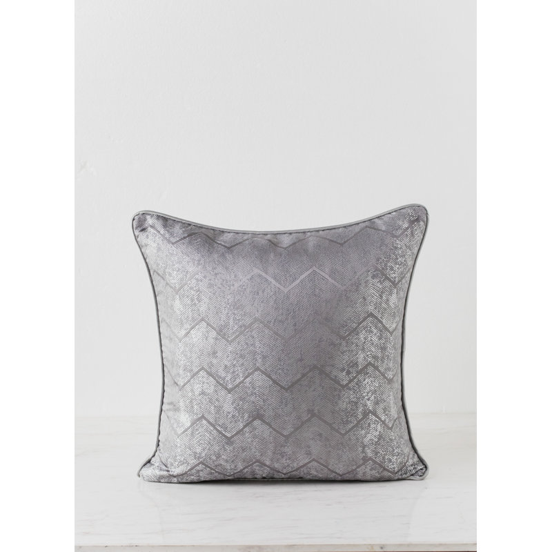 Housse de coussin Luxury French Style, 18" x 18", gris