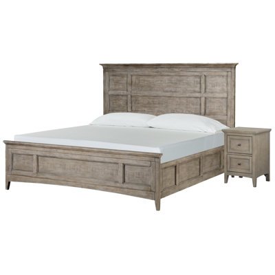 King Panel Bed With Small Nightstand