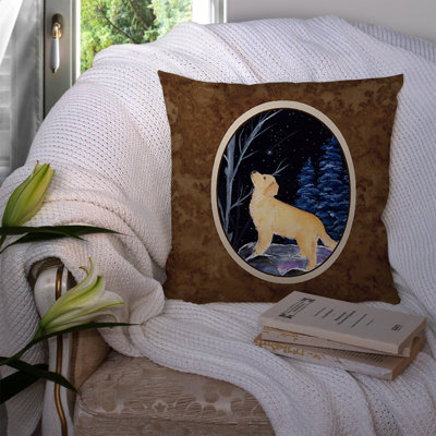 Coussin décoratif intérieur / extérieur Starry Night Golden Retriever