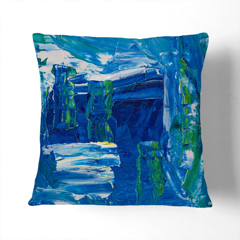 Abstract Square Cushion, 55 x 55 cm, White