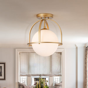 1 - Light Globe Semi Flush Mount